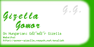 gizella gomor business card